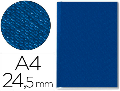 [44279] Tapa de encuadernacion channel rigida 73960035 azul lomo 24,5mm capacidad 245 hojas