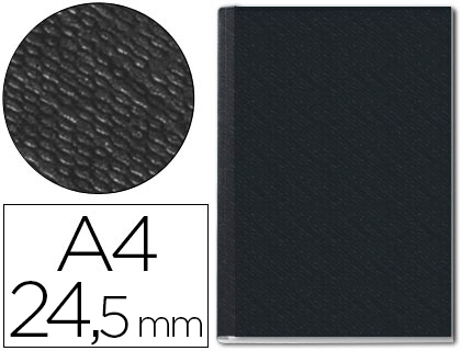 [44278] Tapa de encuadernacion channel rigida 73960095 negro lomo 24,5 mm capacidad 245 hojas