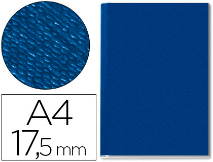 [44275] Tapa de encuadernacion channel rigida 73940035 azul lomo 17,5 mm capacidad 175 hojas