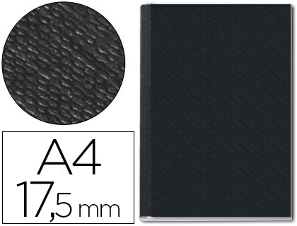 [44274] Tapa de encuadernacion channel rigida 73940095 negro lomo 17,5 mm capacidad 175 hojas