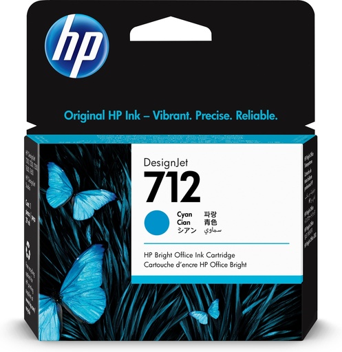 [40875] [3ED67A] HP DesignJet T200/T600, Cartucho Cian 712