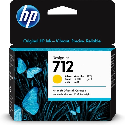 [40877] [3ED69A] HP DesignJet T200/T600, Cartucho Amarillo 712