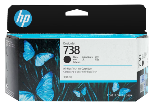 [57872] [498N4A] HP DESIGNJET 738 CARTUCHO NEGRO 130ML