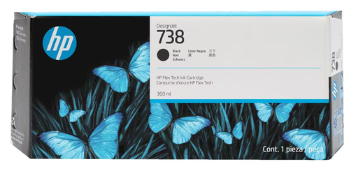 [57876] [498N8A] HP DESIGNJET 738 CARTUCHO NEGRO 300ML