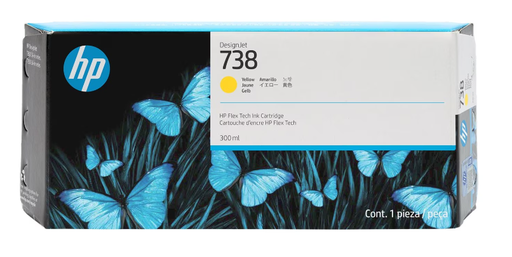 [57875] [676M8A] HP DESIGNJET 738 CARTUCHO AMARILLO 300ML