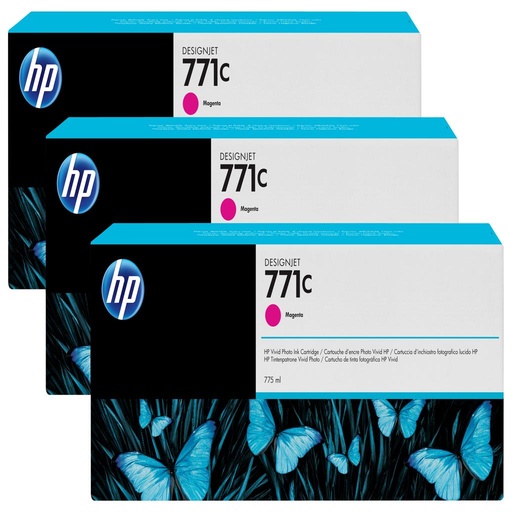[55552] [B6Y33A] HP Pack 3 Cartuchos GF para Z6200 MG 771C 775ml Magenta