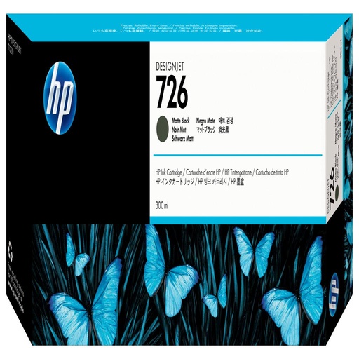 [13697] [CH575A] HP Designjet Cartucho Negro mate nº726 300ml