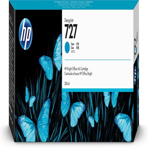 [32224] [F9J76A] HP DesignJet T1500/T920 Cartucho Cian Nº727 300ml