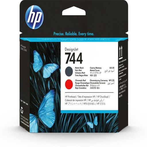 [32560] [F9J88A] HP DesignJet 744 Cabezal de impresion Negro mate y Rojo
