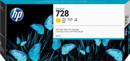 [32547] [F9K15A] HP DesignJet 728 Cartucho Amarillo 300ml