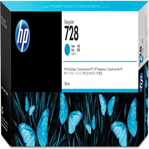 [32545] [F9K17A] HP DesignJet 728 Cartucho Cyan 300ml