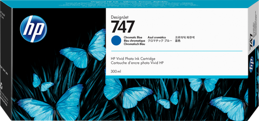 [32802] [P2V85A] HP nº747 300-ml Chromatic Blue Ink Cartridge