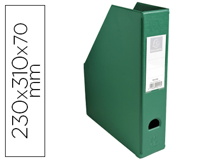 [63290] Revistero exacompta pvc lomo 70 mm color verde 230x310x70 mm