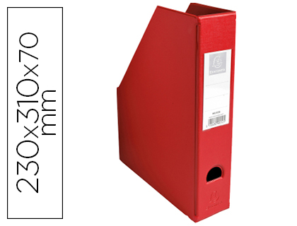 [63289] Revistero exacompta pvc lomo 70 mm color rojo 230x310x70 mm