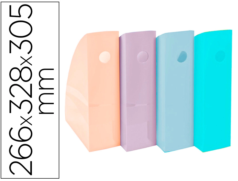 [162319] Revistero exacompta aquarel mag-cube set de 4 unidades colores pastel 266x328x305 mm