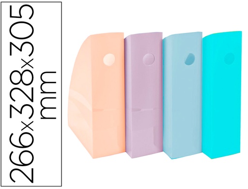 [162319] Revistero exacompta aquarel mag-cube set de 4 unidades colores pastel 266x328x305 mm