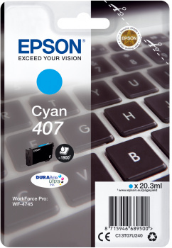 [40920] [C13T07U240] EPSON Ink Cartridge L Cyan 1,9k 407 teclado