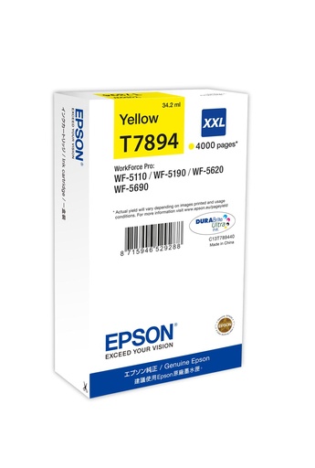 [18586] [C13T789440] EPSON Cartucho Amarillo 79XXL 4000 paginas WorkForce Pro WF-5xxx Series
