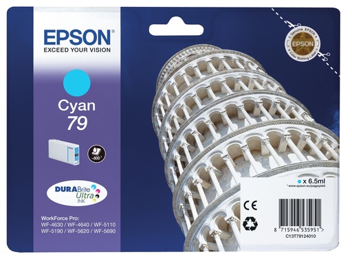 [18592] [C13T79124010] Epson Cartucho Cian L 900 paginas WorkForce Pro WF-5xxx Series / WF-4630DWF nº79
