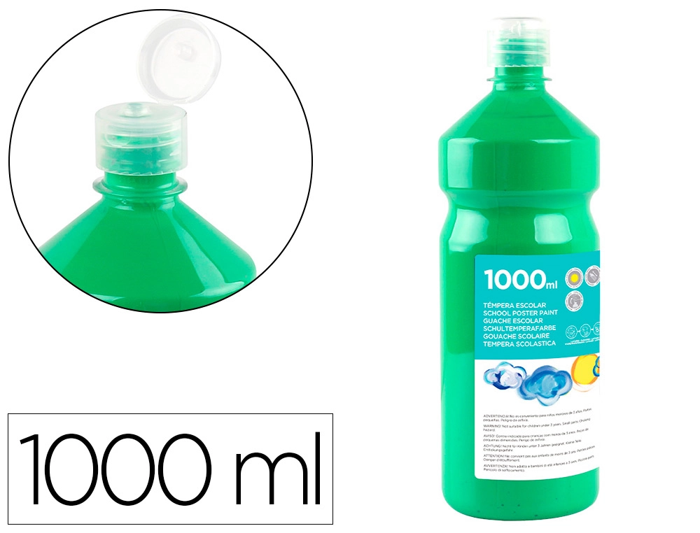[59227] Tempera liquida liderpapel escolar 1000 ml verde