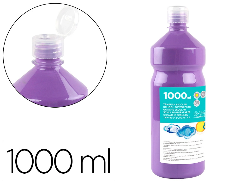 [59223] Tempera liquida liderpapel escolar 1000 ml lila