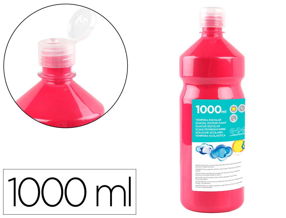 [59218] Tempera liquida liderpapel escolar 1000 ml fucsia