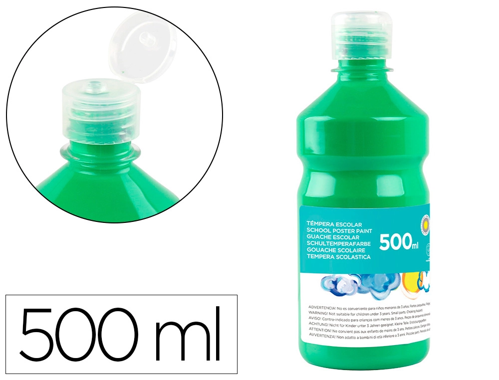 [59207] Tempera liquida liderpapel escolar 500 ml verde