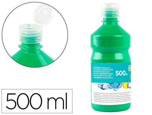 [59207] Tempera liquida liderpapel escolar 500 ml verde