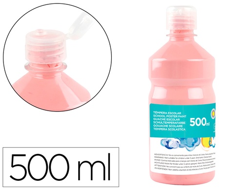 [59199] Tempera liquida liderpapel escolar 500 ml rosa