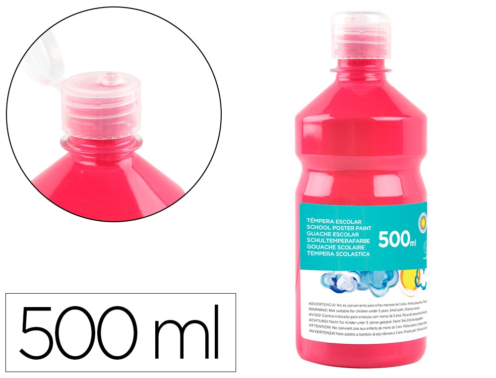 [59198] Tempera liquida liderpapel escolar 500 ml fucsia