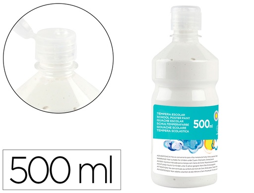 [59193] Tempera liquida liderpapel escolar 500 ml blanco