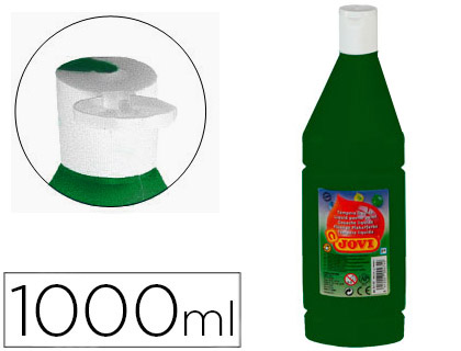 [57431] Tempera liquida jovi escolar 1000 ml verde oscuro