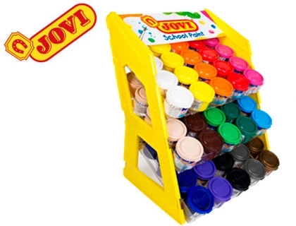 [151372] Tempera escolar jovi 35 ml expositor sobremesa de 100 unidades colores surtidos
