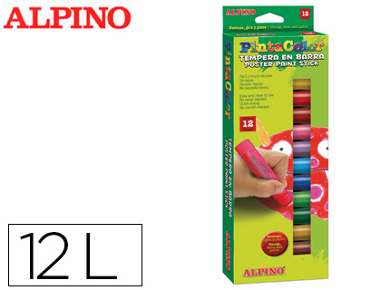 [78308] Tempera en barra alpino pintacolor caja de 12 colores surtidos