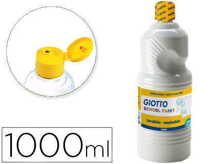 [73606] Tempera liquida giotto escolar lavable 1000 ml blanco