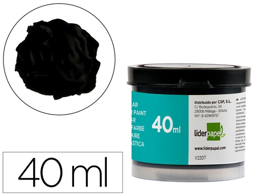 [62935] Tempera liderpapel escolar 40 ml negro