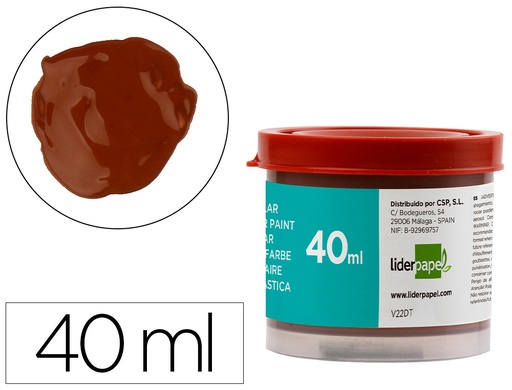 [62933] Tempera liderpapel escolar 40 ml marron