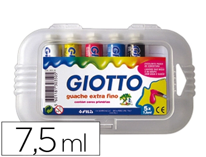 [59894] Tempera giotto 7,5 ml estuche 5 colores surtidos