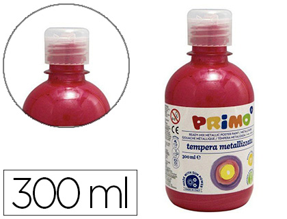 [155742] Tempera liquida primo escolar 300 ml rojo metalizado