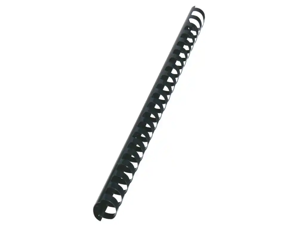 [242717] Canutillo gbc plastico ovalado 32 mm color negro caja de 50 unidades