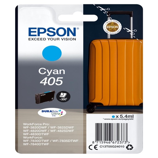 [40660] [C13T05G24020] EPSON Singlepack Cyan 405 DURABrite Ultra Ink
