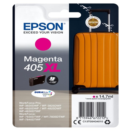 [40667] [C13T05H34020] EPSON Singlepack Magenta 405XL DURABrite Ultra Ink