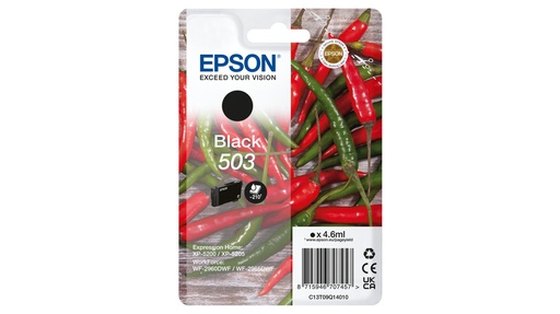 [47463] [C13T09Q14010] EPSON Cartucho Negro 503 WF-2960dwf,WF-2965dwf, XP-5205 Pimiento