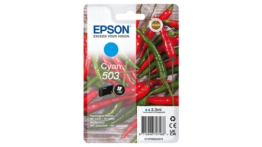 [47464] [C13T09Q24010] EPSON Cartucho Cian 503 WF-2960dwf,WF-2965dwf, XP-5205 Pimiento