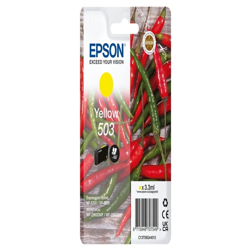 [47466] [C13T09Q44010] EPSON Cartucho Amarillo 503 WF-2960dwf,WF-2965dwf, XP-5205 Pimiento