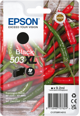 [59385] [C13T09R14020] EPSON Tinta negra 503XL Pimientos