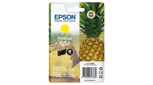[47477] [C13T10G44010] EPSON Cartucho Amarillo 604 XP-2200, WF-2910DWF Piña