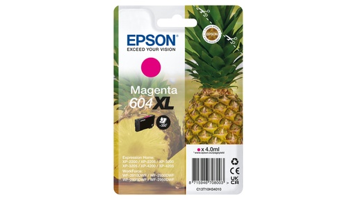 [47481] [C13T10H34010] EPSON Cartucho Magenta 604XL XP-2200, WF-2910DWF Piña