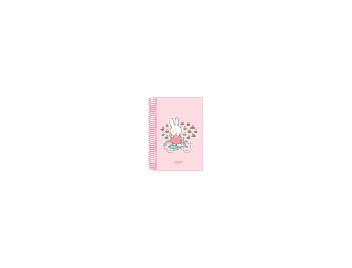 [243687] Cuaderno espiral safta a6 microperforado 120h 60gr cuadro 5mm tapa forrada miffy flores