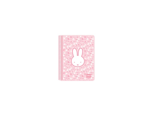 [243686] Cuaderno espiral safta cuarto 80h 60gr cuadro 4mm tapa extradura miffy flores
